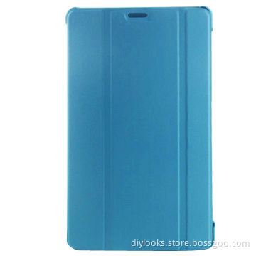 Delicate Leather Texture + Cross Grid Texture Plastic Flip Leather Case for Galaxy Tab S 8.4/T700